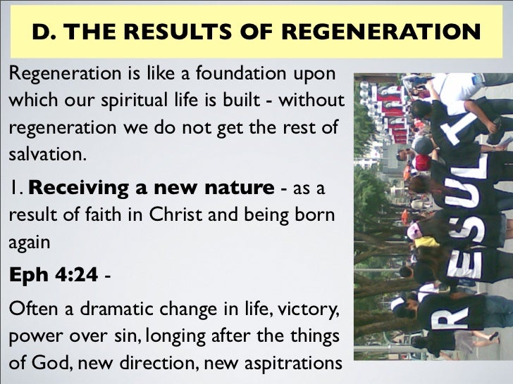 Holy spirit regeneration
