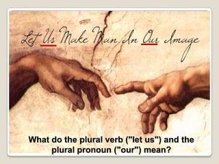 What do the plural verb ("let us") and the
plural pronoun ("our") mean?
 