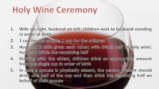 Holy wine ceremony presentation