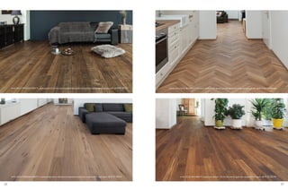 36 3737
ArtNr. 60312 PREMIUM PARKETT Landhausdiele Eiche Alabama handgehobelt gebürstet angeräuchert weiß geölt, ab € 57,90/m2
ArtNr.60413PREMIUMPARKETTLandhausdieleEicheMontrealhandbearbeitetgebürstetmitSchwalbenschwanzdübelgeölt,ab€ 62,90 m2
Sonderoberfläche Wildbrett Fischgrät Stabparkett Massiv gesägt gebürstet angeräuchert gekalkt geölt, Preis auf Anfrage
ArtNr. 91113 WILDBRETT Langriemen Massiv 100 Struktureiche gebürstet angeräuchert geölt, ab € 62,90/m2
 