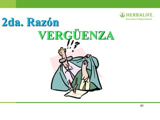 81
VERGÜENZA
2da. Razón
 
