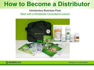 How to Become a Distributor Introductory  Business Pack Start with a Worldwide Consultant-Licence 