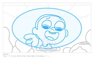 Dialog
Tip : -- A rule which y'all have been following, -- ..
 