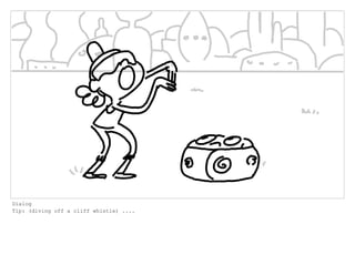Dialog
Tip: (diving off a cliff whistle) ....
 