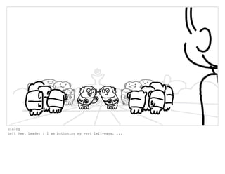 Dialog
Left Vest Leader : I am buttoning my vest left-ways. ...
 