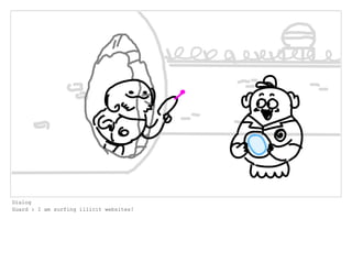 Dialog
Guard : I am surfing illicit websites!
 