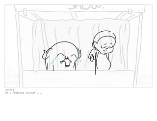 Dialog
Oh : *muffled crying* ....
 