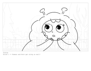 Dialog
Elrod : -- Humans and Boov get along so well!
 