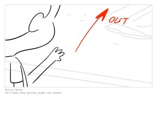 Action Notes
Oh's hand very quickly grabs the wiener.
 