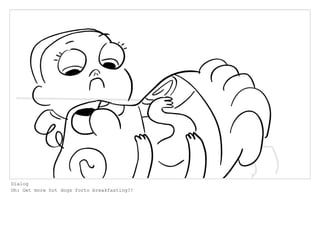 Dialog
Oh: Get more hot dogs forto breakfasting?!
 