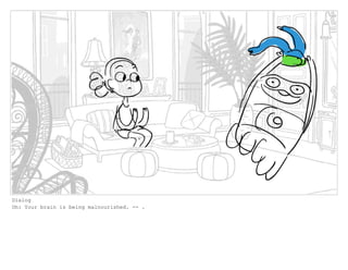 Dialog
Oh: Your brain is being malnourished. -- .
 