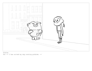 Dialog
Oh: -- I has solved my dog craving problem. --
 