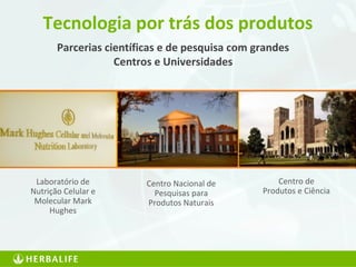 37
Tecnologia por trás dos produtos
Parcerias científicas e de pesquisa com grandes
Centros e Universidades
Laboratório de
Nutrição Celular e
Molecular Mark
Hughes
Centro Nacional de
Pesquisas para
Produtos Naturais
Centro de
Produtos e Ciência
 