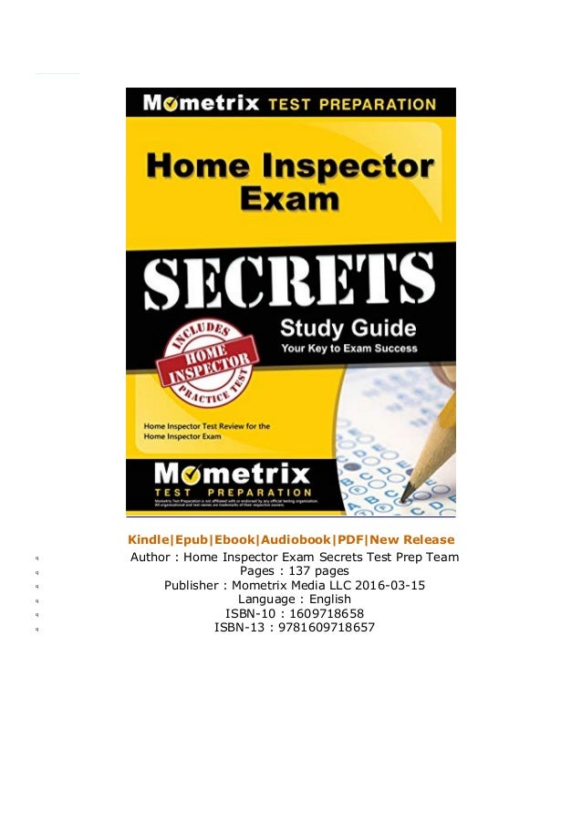 P.D.F Home Inspector Exam Secrets Study Guide Home Inspector Test Re…