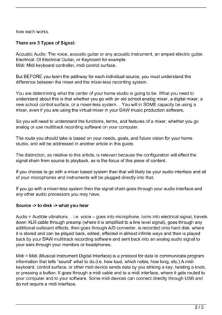 Home Recording Studio Signal Chain | PDF