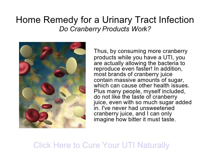 What does cranberry do for a bladder infection?