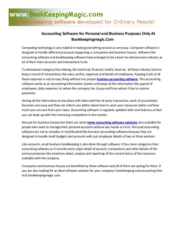 Bookkeeping Software For Home Bookkeeping Software For Home