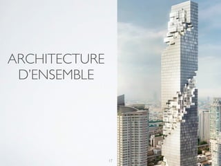 ARCHITECTURE	

D’ENSEMBLE
17
 