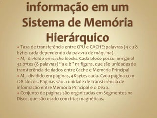 Disco é considerado o mais alto nível de memória on-line. Armazena programas tais como SO, compiladores, diversos programas de usuários, e seus conjuntos de dados.