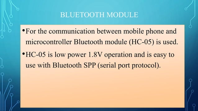 Bluetooth based home automation using Arduino UNO | PPTX | Technology ...