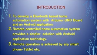 Home automation Using Arduino Uno and Bluetooth | PPT