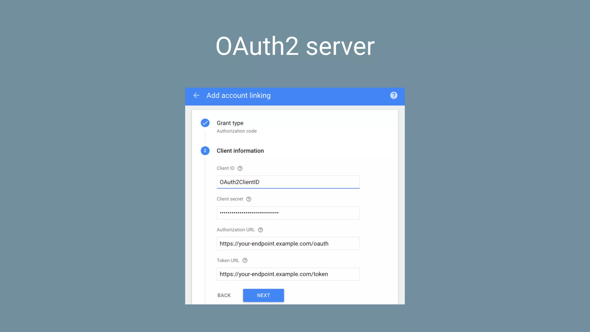 OAuth2 server
 