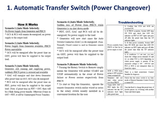 1. Automatic Transfer Switch (Power Changeover)
 