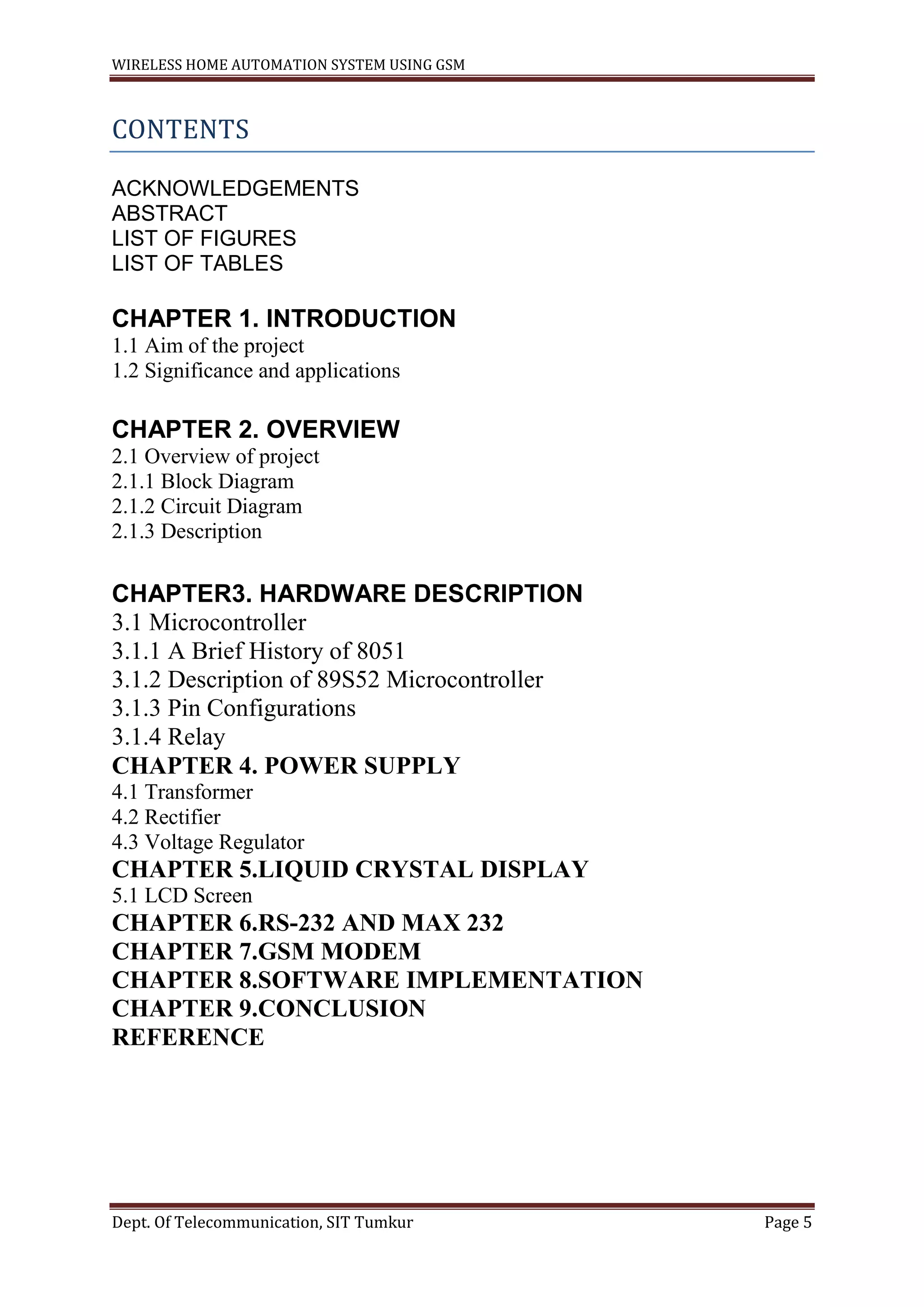 Home automation system using gsm | PDF
