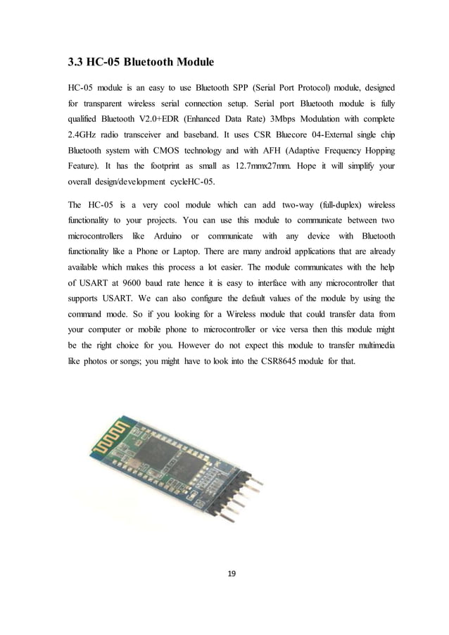 PROJECT REPORT ON Home automation using by Bluetooth