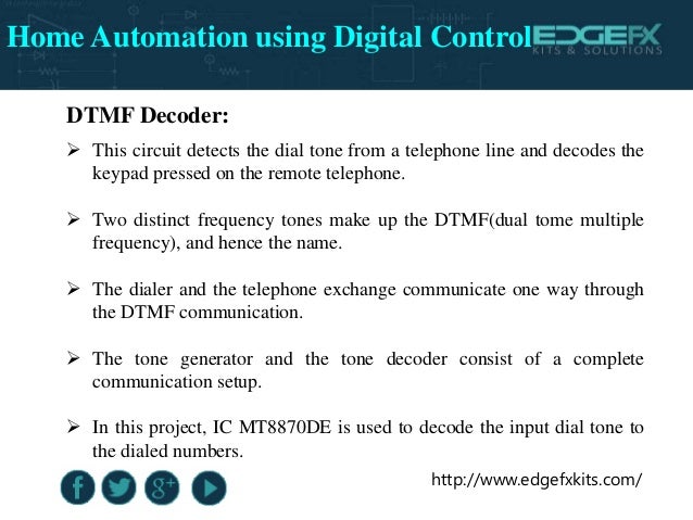 Home automation control system using dtmf telephone line project Home automation control system using dtmf telephone line project