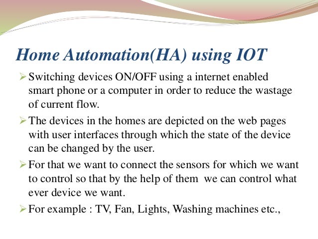 Home automation using IOT