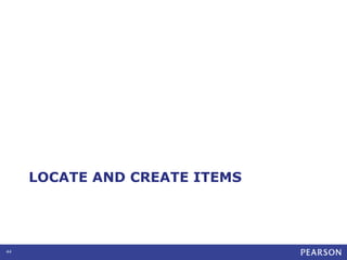 LOCATE AND CREATE ITEMS

44

 