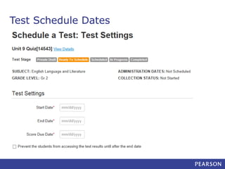 Test Schedule Dates

 