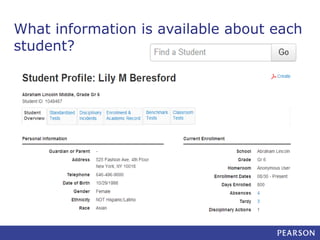 What information is available about each
student?

 