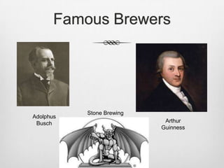 Famous BrewersStone BrewingAdolphus    BuschArthur Guinness