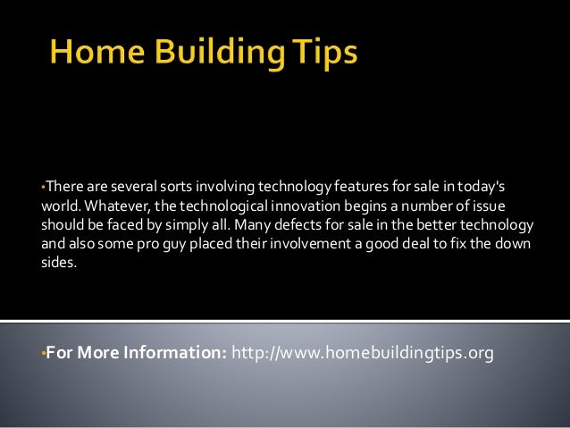 building homes of our own tips