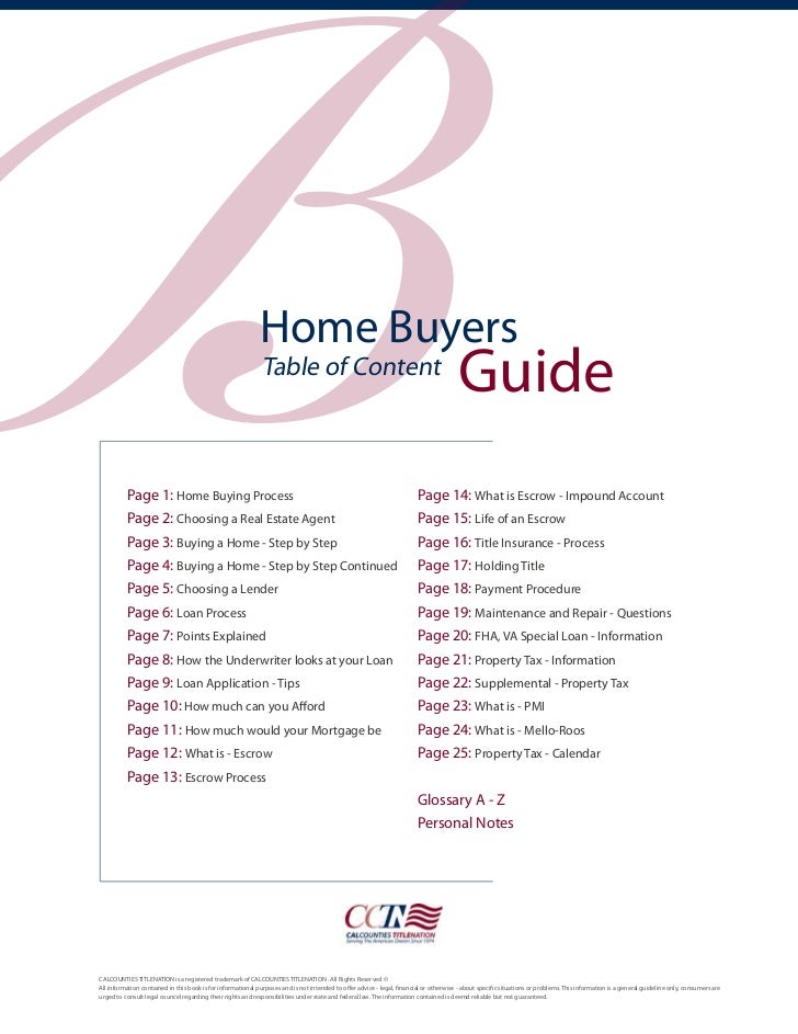 Home buyers guide