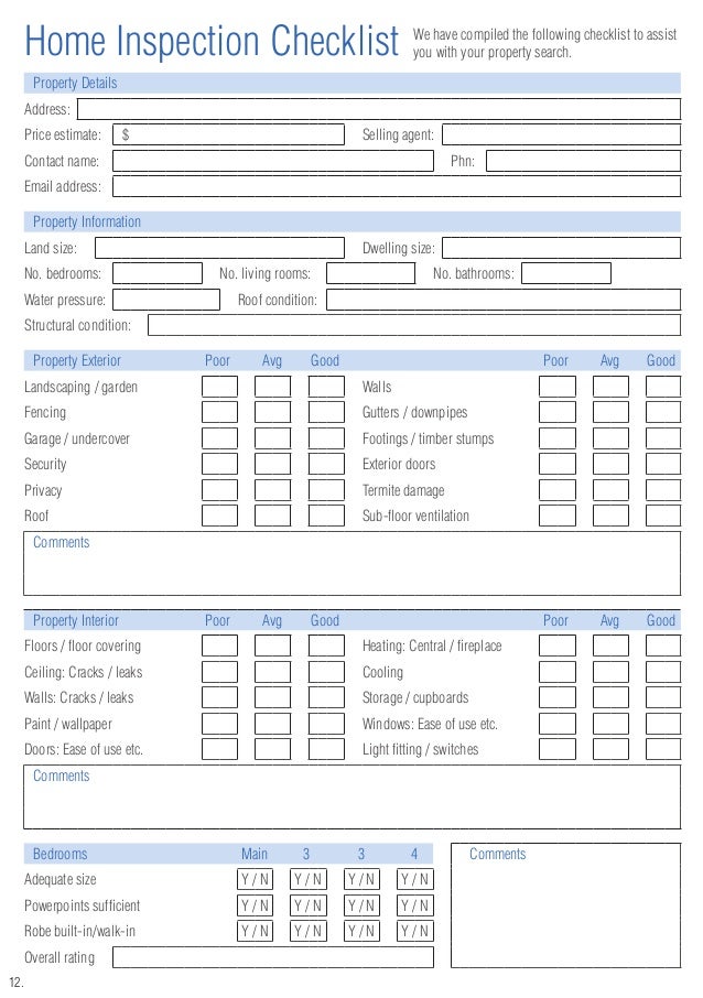 Home Inspection Templates Free