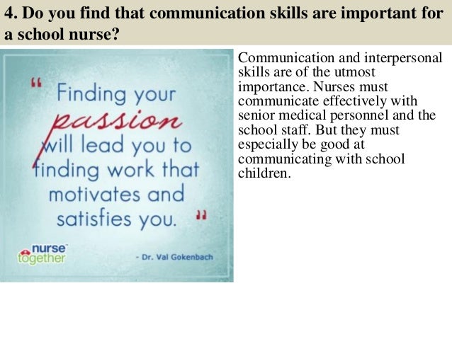 school nurse interview
