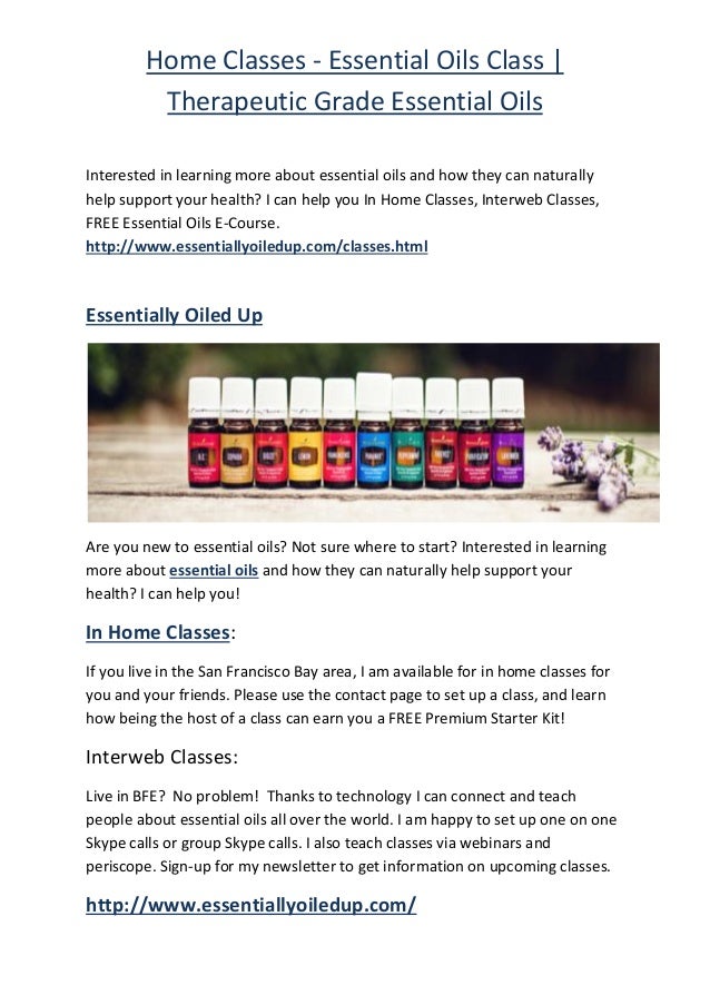 Home classes essential oils class therapeutic grade essential oils