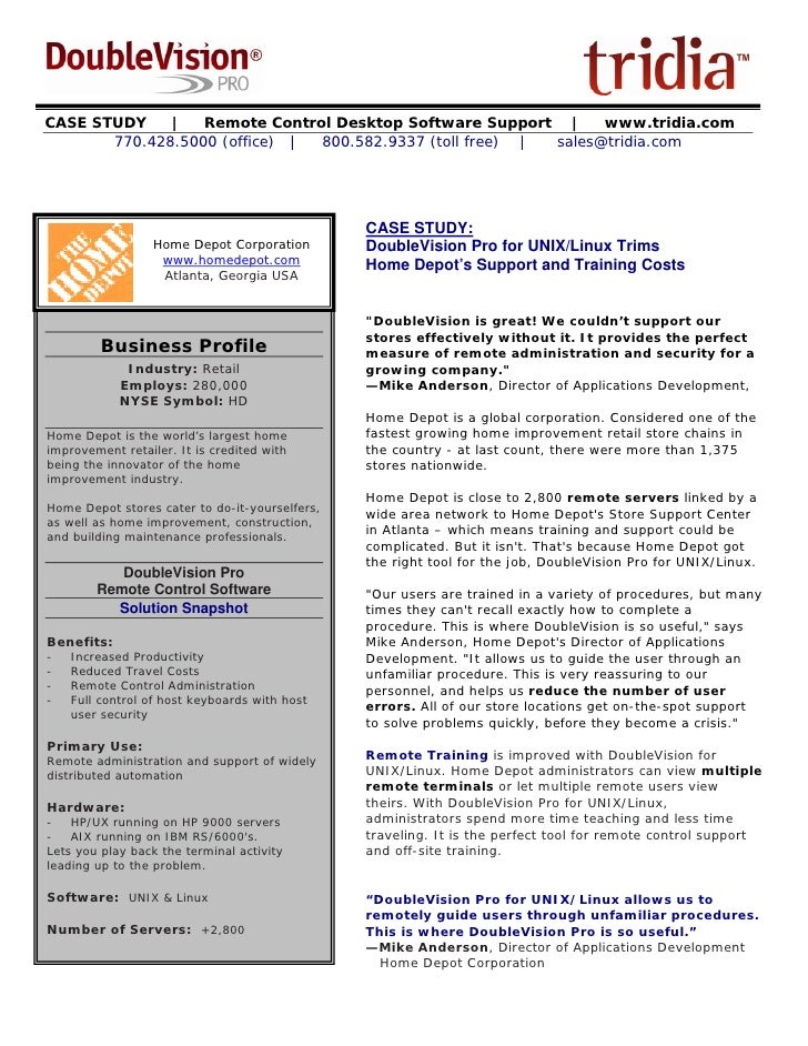 Home depot case study slideshare image