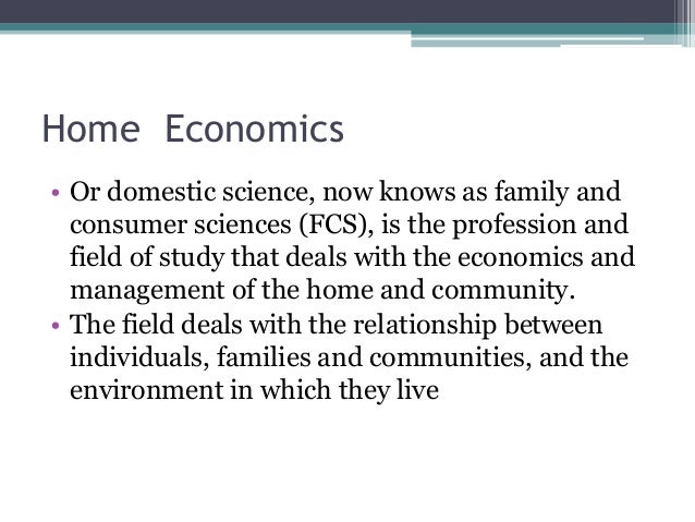 Home Economics Presentation