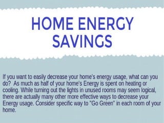 Home energy saving