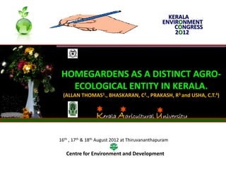 KERALA
                                                 ENVIRONMENT
                                                     C...