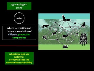 agro ecological
        entity


          niche



 where interaction and
intimate association of
 different production
 ...