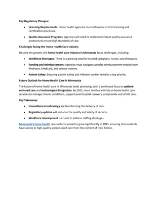 Home Health Care in Minnesota 2025 - Trends and Insights | PDF