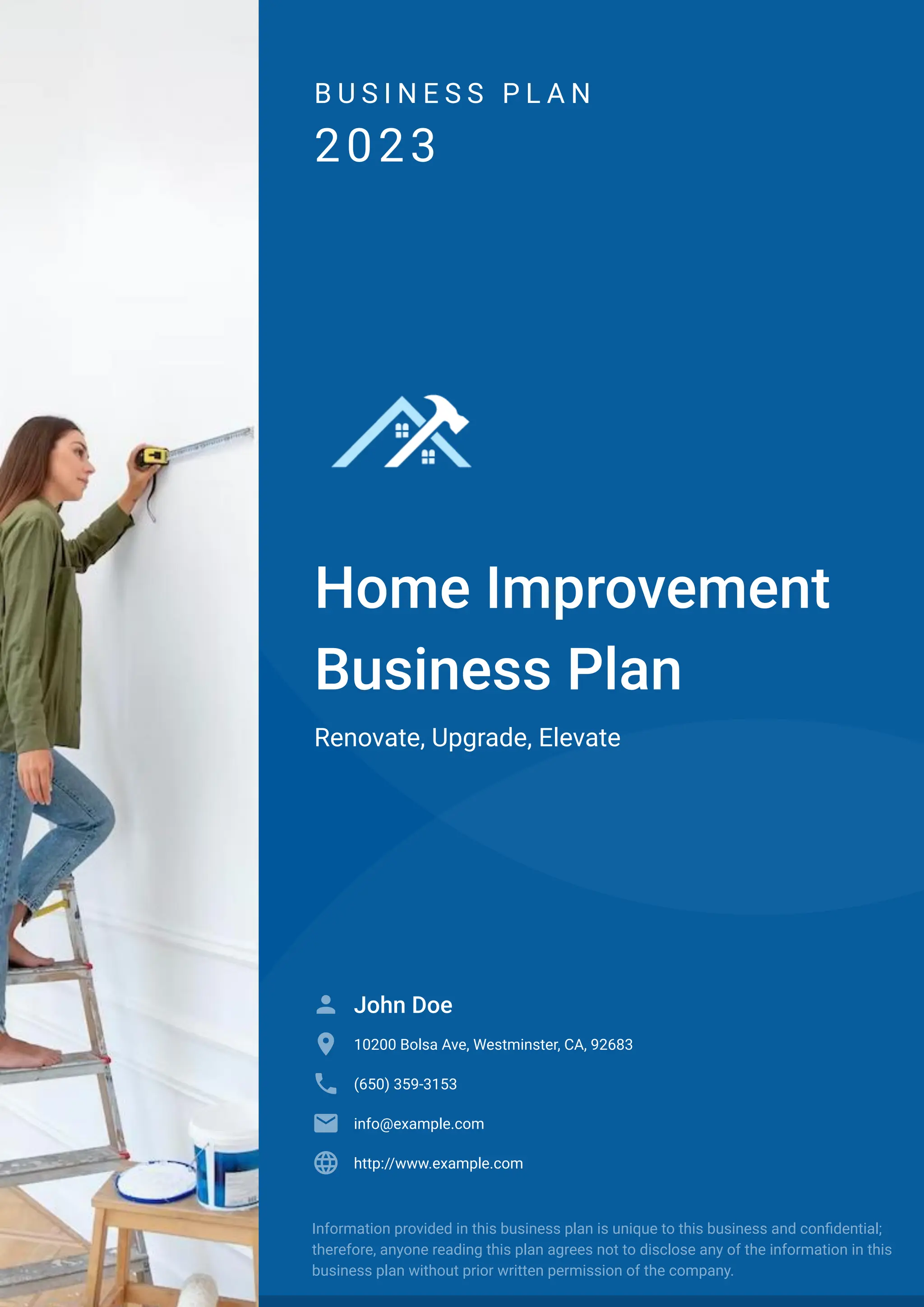 home improvement business plan example PDF