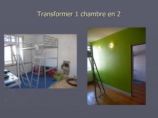 Transformer 1 chambre en 2
 
