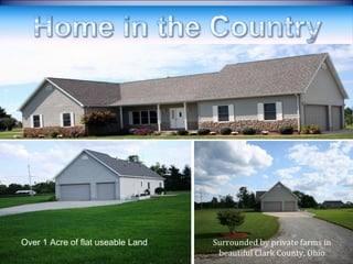 Over 1 Acre of flat useable Land   Surrounded by private farms in
                                    beautiful Clark County, Ohio
 