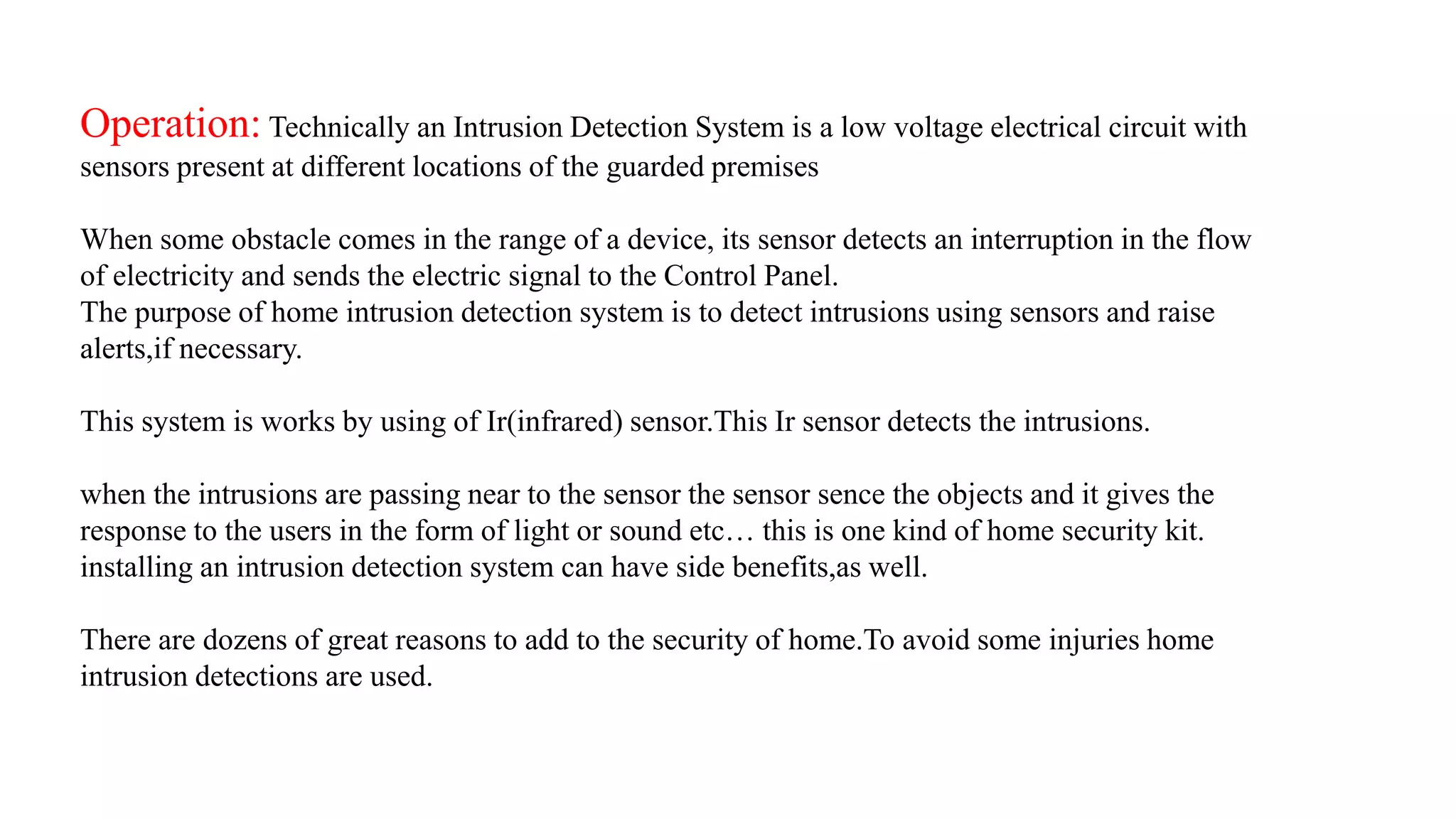 HOME INTRUSION DETECTION.pptx | Home Security | Home & Garden